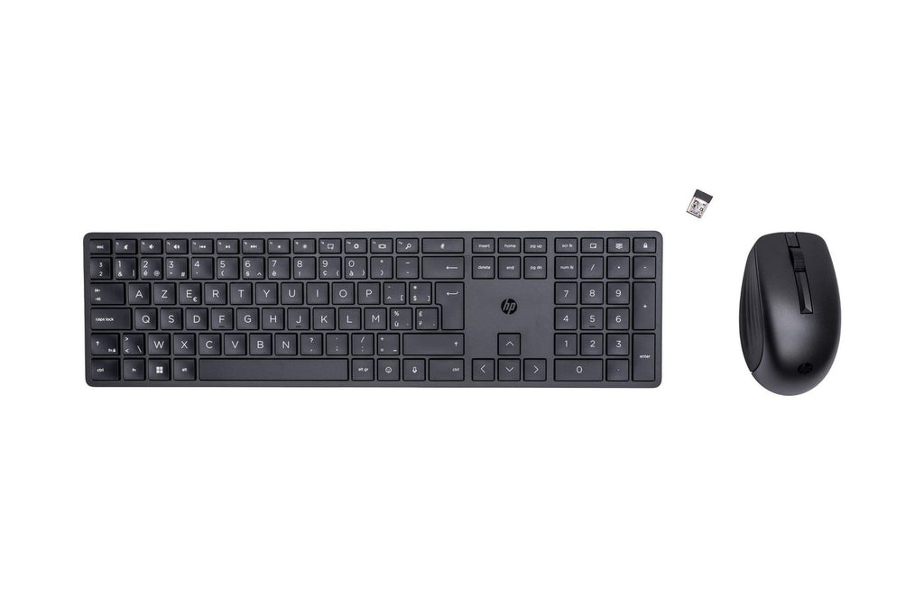 HP 650 Wireless Keyboard and Mouse Combo teclado Ratón incluido Hogar RF inalámbrico AZERTY Belga Negro