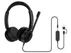 Sandberg 126-54 auricular y casco Auriculares Alámbrico Diadema Oficina/Centro de llamadas USB Type-C / USB Type-A Negro