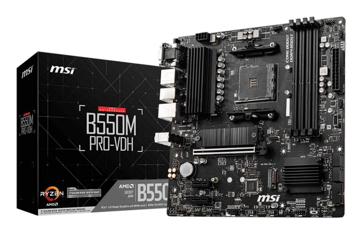 MSI B550M PRO-VDH placa base AMD B550 Zócalo AM4 micro ATX