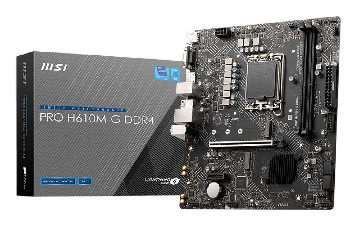 MSI PRO H610M-G DDR4 placa base Intel H610 LGA 1700 micro ATX