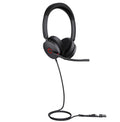 Yealink UH48 Dual Teams USB-C/A Auriculares Alámbrico Diadema Llamadas/Música USB Type-C / USB Type-A Negro