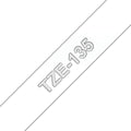 Brother TZE-135 cinta para impresora de etiquetas Blanco sobre transparencia