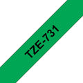 Brother TZE-731 cinta para impresora de etiquetas Negro sobre verde