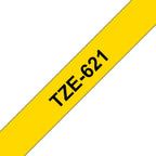 Brother TZE-621 cinta para impresora de etiquetas Negro sobre amarillo