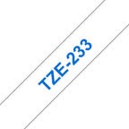 Brother TZE-233 cinta para impresora de etiquetas Azul sobre blanco
