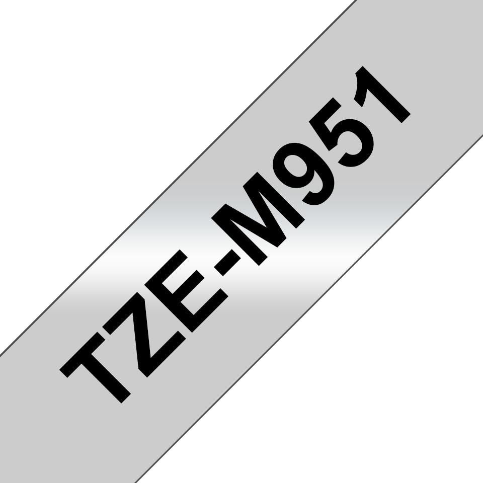 Brother TZE-M951 cinta para impresora de etiquetas Negro sobre plata