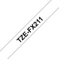 Brother TZE-FX211 cinta para impresora de etiquetas Negro sobre blanco