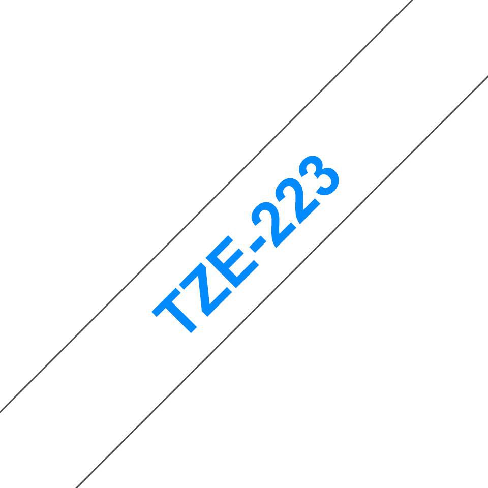 Brother TZE-223 cinta para impresora de etiquetas Azul sobre blanco