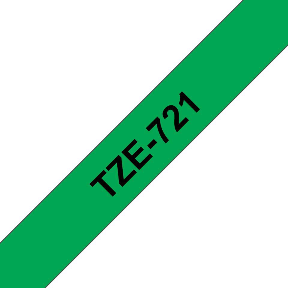 Brother TZE-721 cinta para impresora de etiquetas Negro sobre verde
