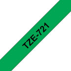 Brother TZE-721 cinta para impresora de etiquetas Negro sobre verde