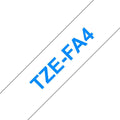 Brother TZE-FA4 cinta para impresora de etiquetas Azul sobre blanco