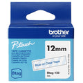 Brother BTAG-133 cinta para impresora de etiquetas Azul sobre transparente