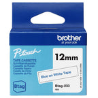 Brother BTAG-233 cinta para impresora de etiquetas Azul sobre blanco