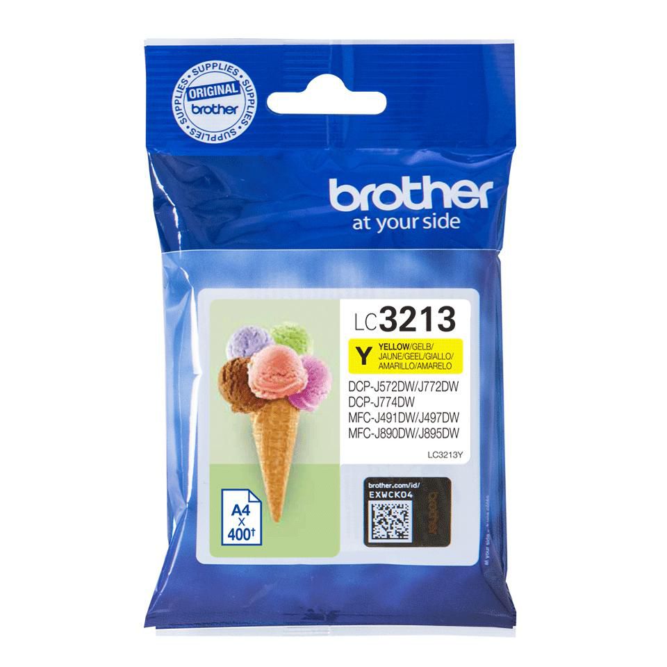Brother LC3213Y cartucho de tinta 1 pieza(s) Original Alto rendimiento (XL) Amarillo