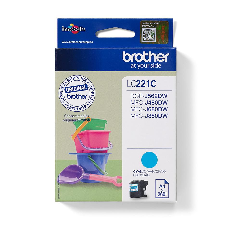 Brother LC221C cartucho de tinta 1 pieza(s) Original Cian