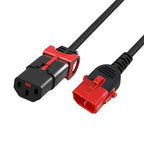 Microconnect MC-DUALC13C14S-0.5 cable de transmisión Negro 0,5 m C13 acoplador C14 acoplador