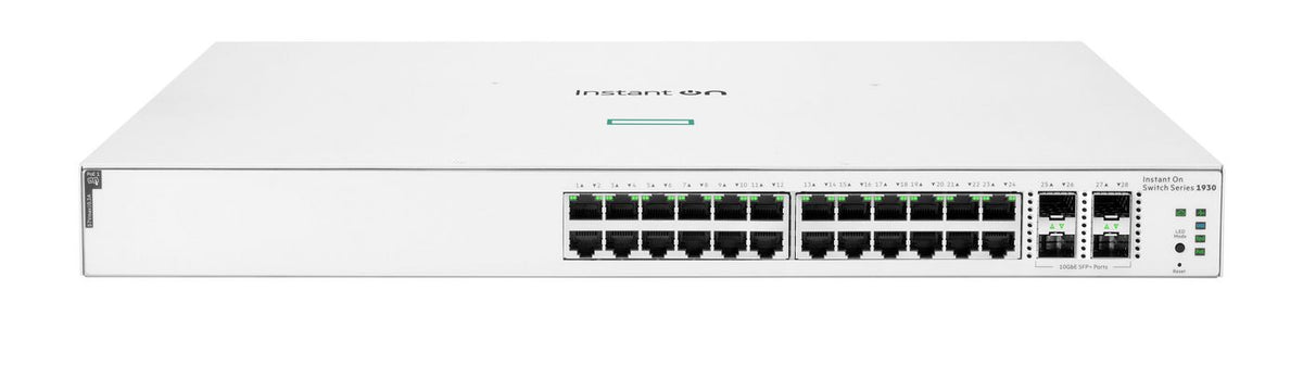 HPE Aruba Networking Networking Instant On Switch 24p Gigabit CL4 PoE 4p SFP+ 370W 1930