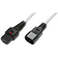 Microconnect MC-C13C14LOCK-1MW cable de transmisión Blanco 1 m C13 acoplador C14 acoplador
