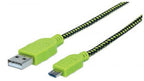 Manhattan 394062 cable USB USB 2.0 1 m USB A Micro-USB B 0,48 Gbit/s Negro, Verde