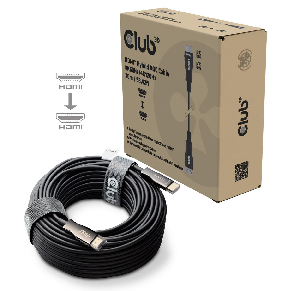 CLUB3D CAC-1392 cable HDMI 30 m HDMI tipo A (Estándar) Negro