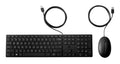 HP Wired Desktop 320MK Mouse and Keyboard teclado Ratón incluido Hogar / Oficina USB Negro