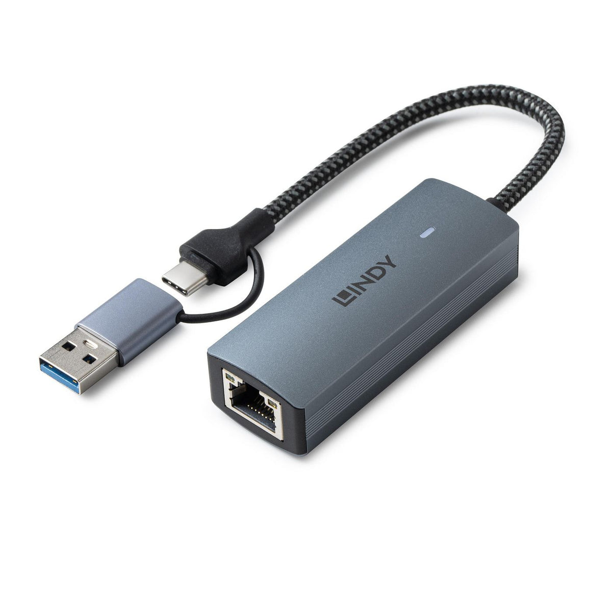 Lindy 43415 hub de interfaz USB 3.2 Gen 2 (3.1 Gen 2) Type-C 5000 Mbit/s Gris