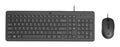 HP 150 Wired Mouse and Keyboard Combination teclado Ratón incluido Hogar / Oficina USB Negro