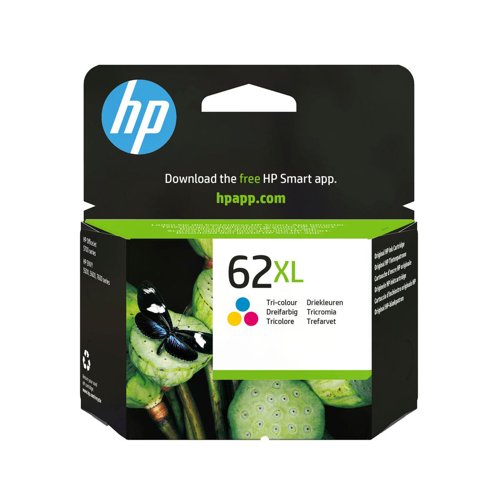 HP 62XL High Yield Tri-color Original Ink Cartridge cartucho de tinta 1 pieza(s) Alto Cian, Magenta, Amarillo