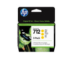 HP 712 3-pack 29-ml Yellow DesignJet Ink Cartridge cabeza de impresora Inyección de tinta térmica