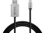 Sandberg 136-51 adaptador de cable de vídeo 0 m USB Tipo C DisplayPort Negro, Gris