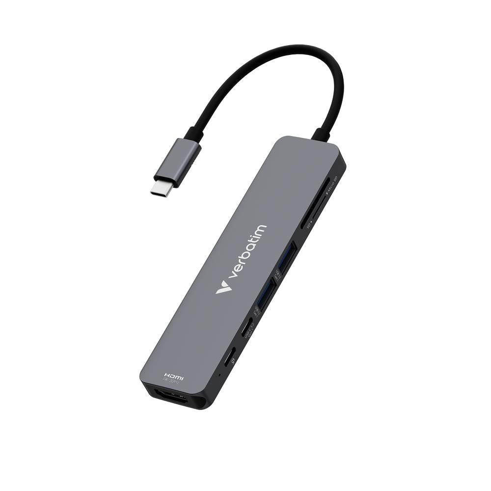 Verbatim 32158 hub de interfaz USB 3.2 Gen 1 (3.1 Gen 1) Type-C 5000 Mbit/s Gris