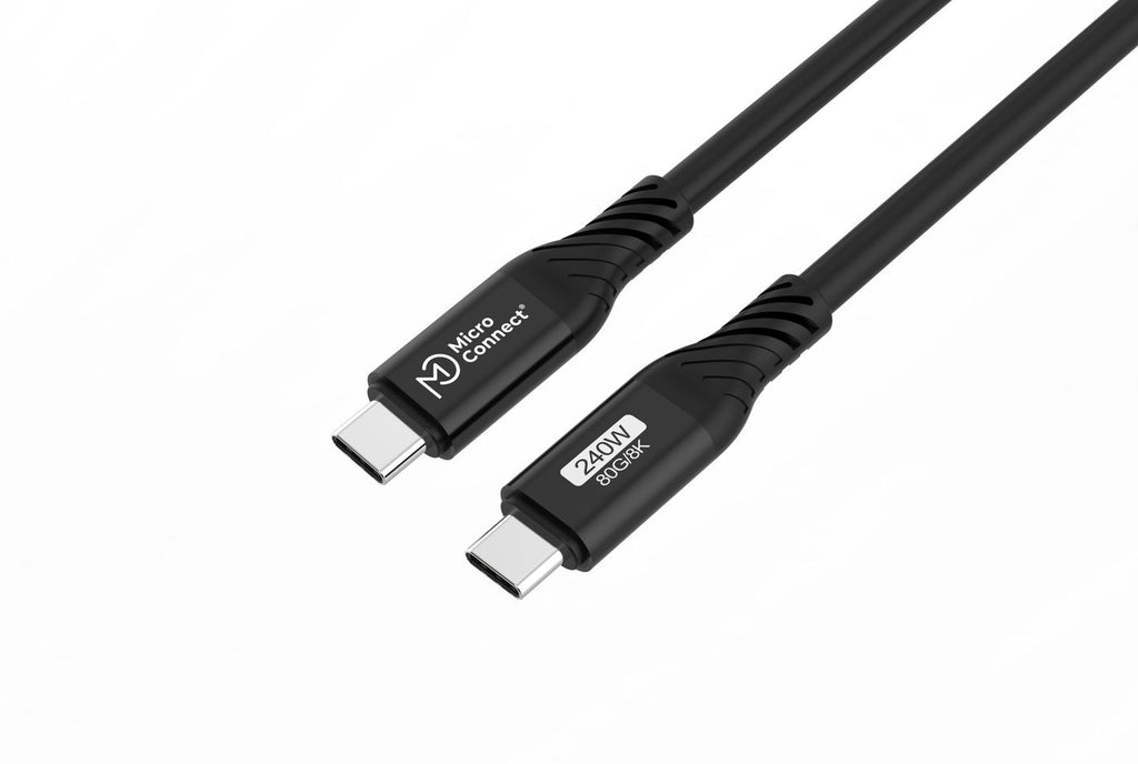 Microconnect USB4CC05-240W-80GBPS cable USB USB4 Gen 3x2 0,5 m USB C Negro