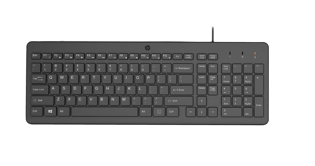HP 150 USB-A Wired Keyboard teclado Universal Negro