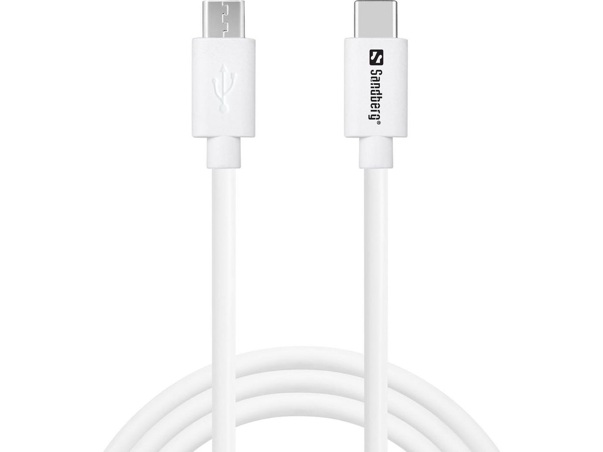 Sandberg 136-74 cable USB 0 m USB C Micro-USB B Blanco