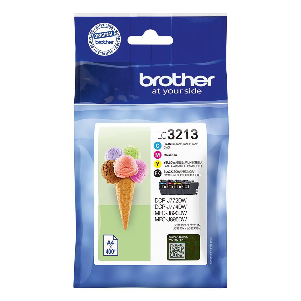 Brother LC3213VALDR cartucho de tinta 4 pieza(s) Original Alto rendimiento (XL) Negro, Cian, Magenta, Amarillo