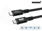 Microconnect USB4CC2-240W cable USB USB4 Gen 3x2 2 m USB C Negro