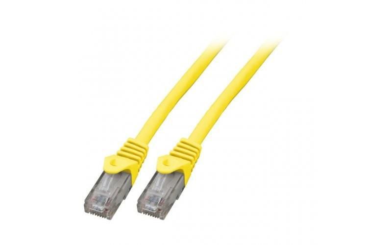 Mercodan Patch cable KAT6 UTP, Yellow, 371225075