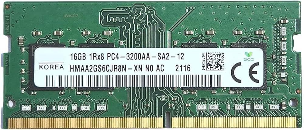 Hynix 16GB SODIMM 1RX8 PC4-25600 HMAA2GS6CJR8N-XN-RFB – Reacondicionado