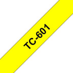 Brother TC-601 cinta para impresora de etiquetas Negro sobre amarillo