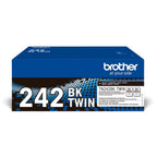 Brother TN-242BKTWIN cartucho de tóner 2 pieza(s) Original Negro