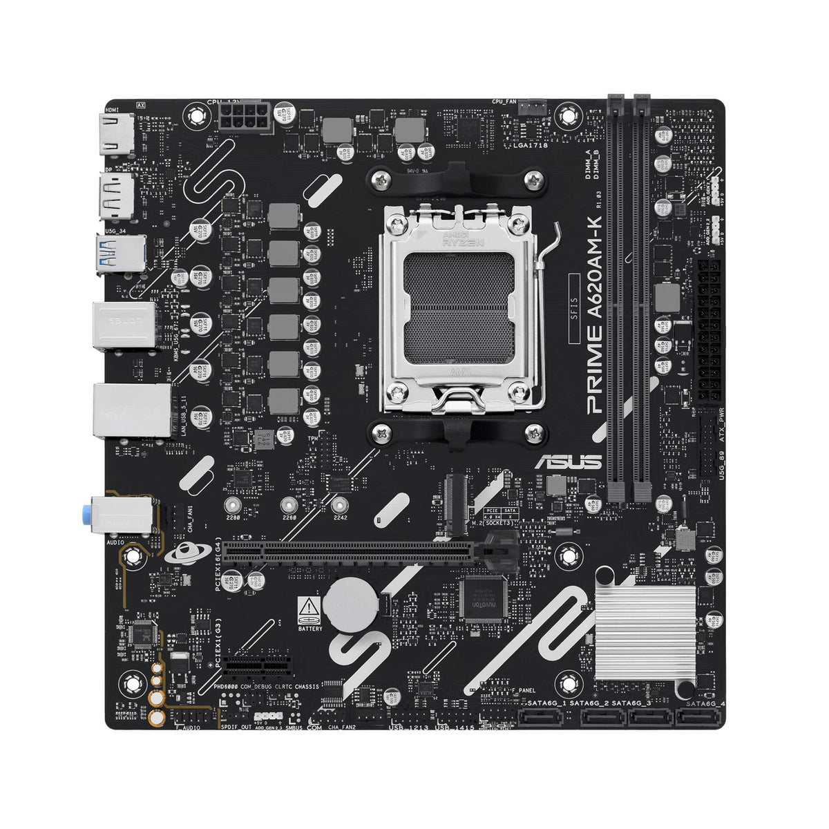 ASUS PRIME A620AM-K AMD A620A Zócalo AM5 micro ATX