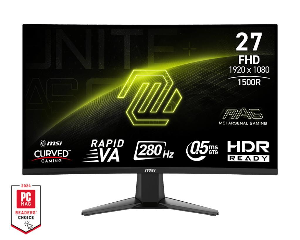 MSI MAG 276CXF pantalla para PC 68,6 cm (27") 1920 x 1080 Pixeles Full HD LCD Negro
