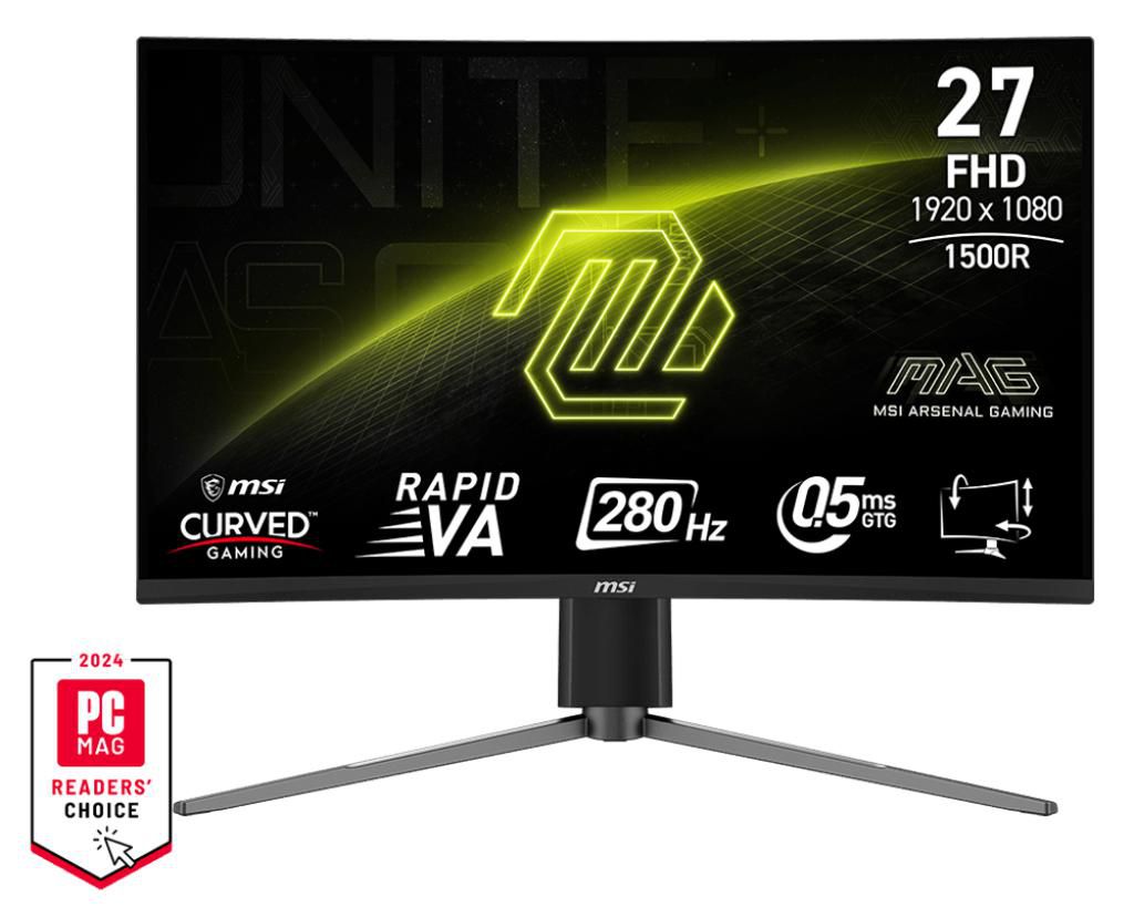 MSI MAG 276CPXF pantalla para PC 68,6 cm (27") 1920 x 1080 Pixeles Full HD LCD Negro