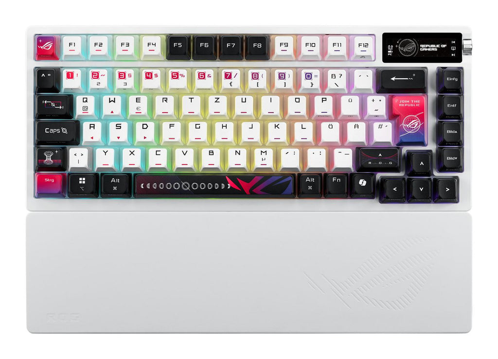 ASUS ROG Azoth X teclado Juego USB + RF Wireless + Bluetooth QWERTZ Blanco
