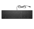 HP PAV WIRED KEYBOARD 300 EN teclado Oficina USB Negro
