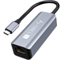 Techly IDATA USB-ETGIGA-CA base para portátil y replicador de puertos Alámbrico USB 3.2 Gen 1 (3.1 Gen 1) Type-C Negro, Plata