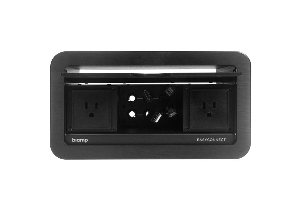 Biamp EasyConnect EC-P-US Mesa Caja de cables Negro 1 pieza(s)