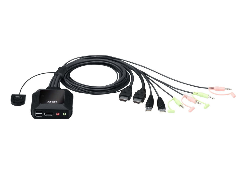 ATEN CS22H interruptor KVM Negro