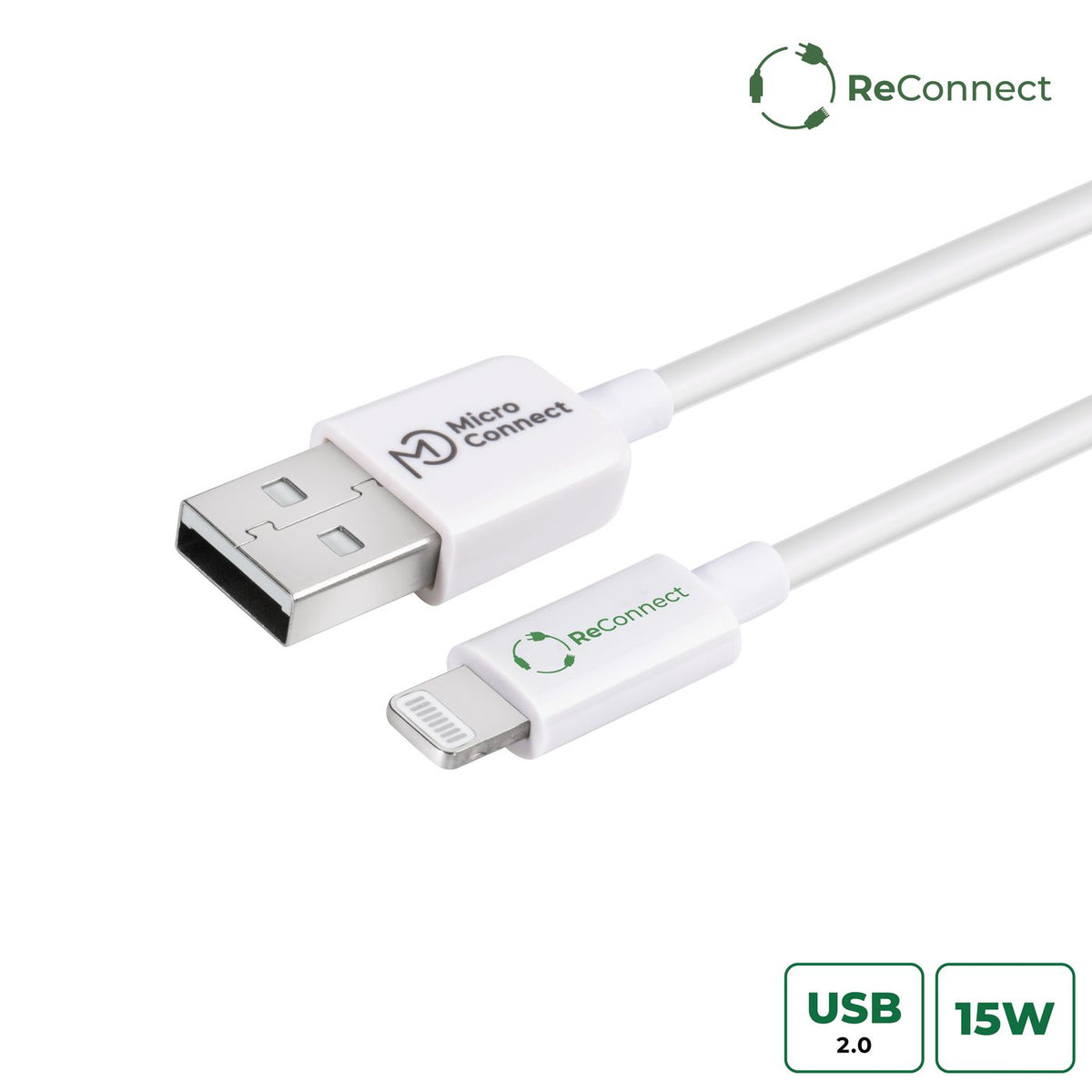 Microconnect ECO-LIGHTNING2 cable de conector Lightning 2 m Blanco
