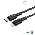 Microconnect ECO-USB3.1CL1 cable de conector Lightning 1 m Negro